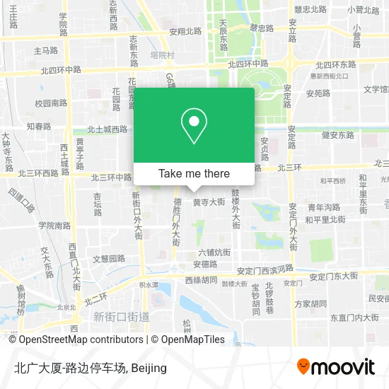 北广大厦-路边停车场 map