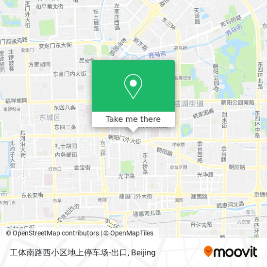 工体南路西小区地上停车场-出口 map