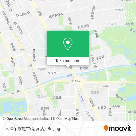 幸福荣耀超市(清河店) map