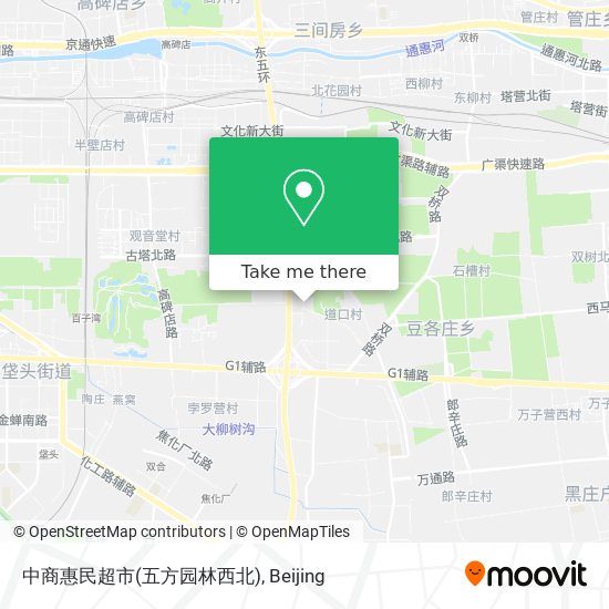 中商惠民超市(五方园林西北) map
