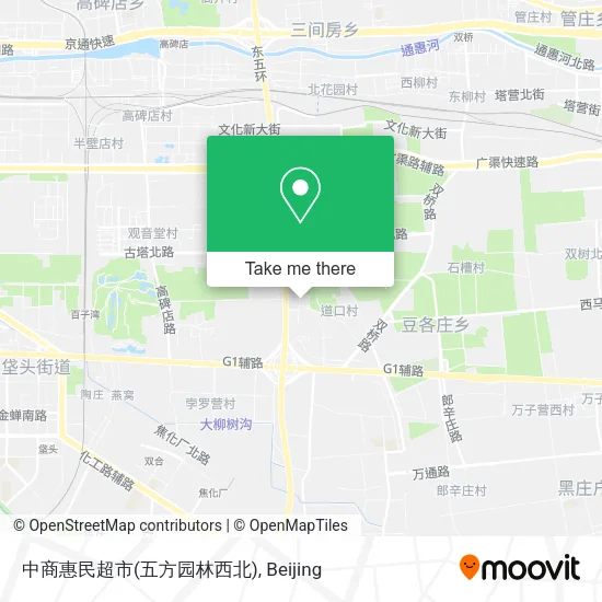 中商惠民超市(五方园林西北) map