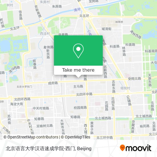 北京语言大学汉语速成学院-西门 map