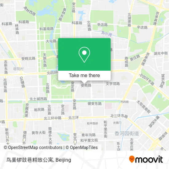 鸟巢锣鼓巷精致公寓 map