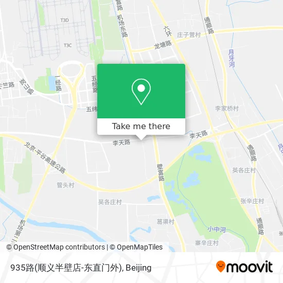 935路(顺义半壁店-东直门外) map