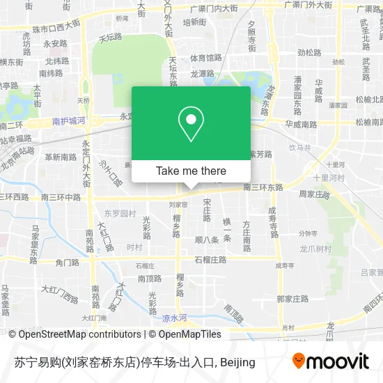 苏宁易购(刘家窑桥东店)停车场-出入口 map