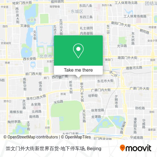 崇文门外大街新世界百货-地下停车场 map