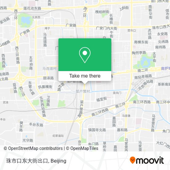 珠市口东大街出口 map