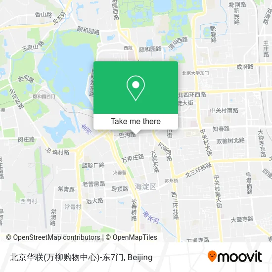北京华联(万柳购物中心)-东7门 map