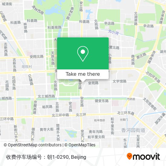 收费停车场编号：朝1-0290 map