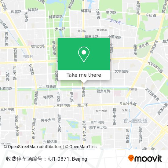 收费停车场编号：朝1-0871 map