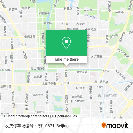 收费停车场编号：朝1-0871 map