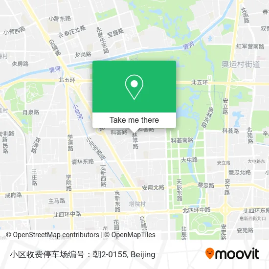 小区收费停车场编号：朝2-0155 map