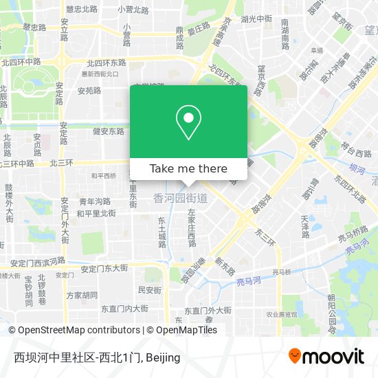 西坝河中里社区-西北1门 map