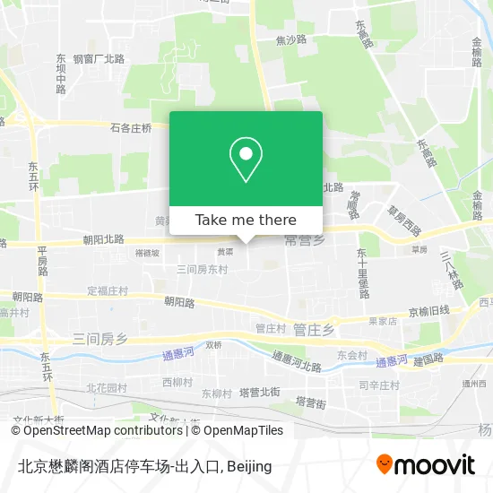北京懋麟阁酒店停车场-出入口 map