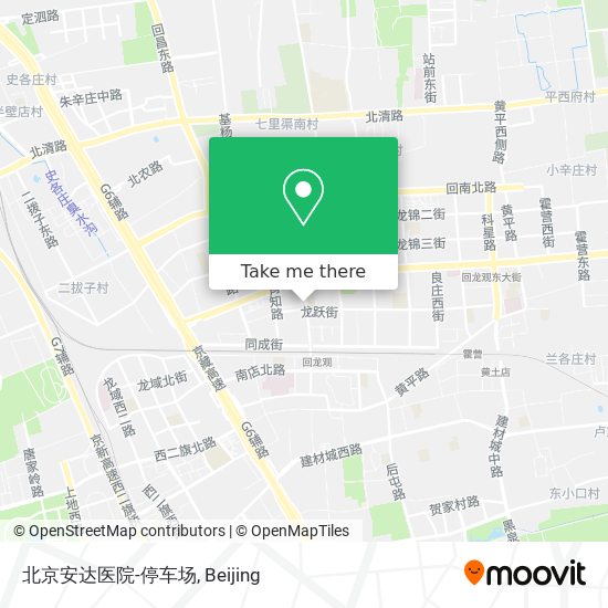 北京安达医院-停车场 map