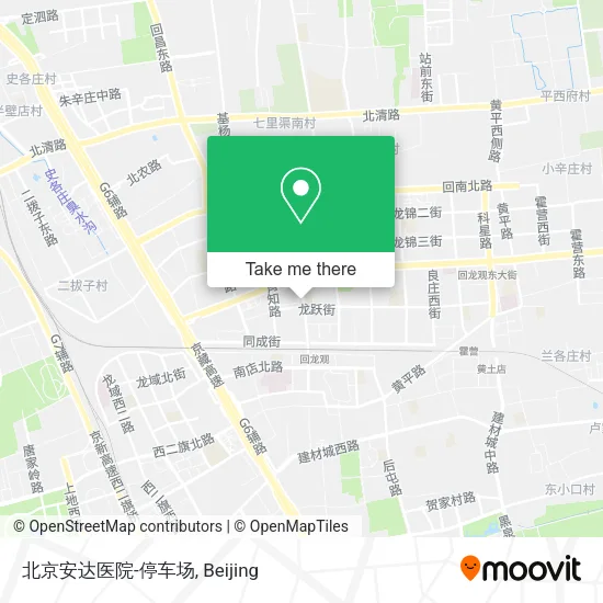 北京安达医院-停车场 map