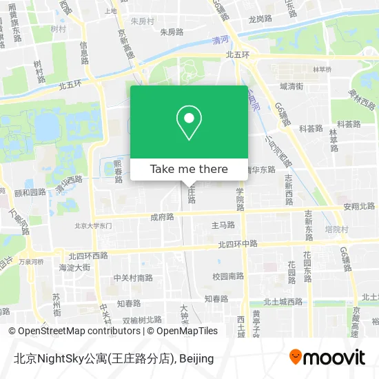北京NightSky公寓(王庄路分店) map