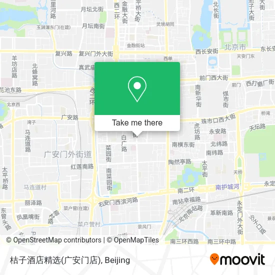 桔子酒店精选(广安门店) map