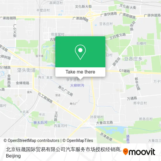 北京钰晟国际贸易有限公司汽车服务市场授权经销商 map