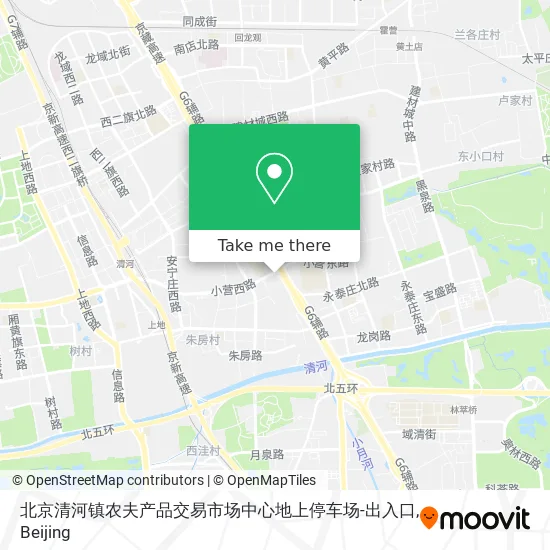 北京清河镇农夫产品交易市场中心地上停车场-出入口 map