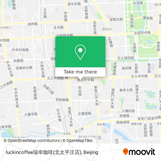 luckincoffee瑞幸咖啡(北太平庄店) map