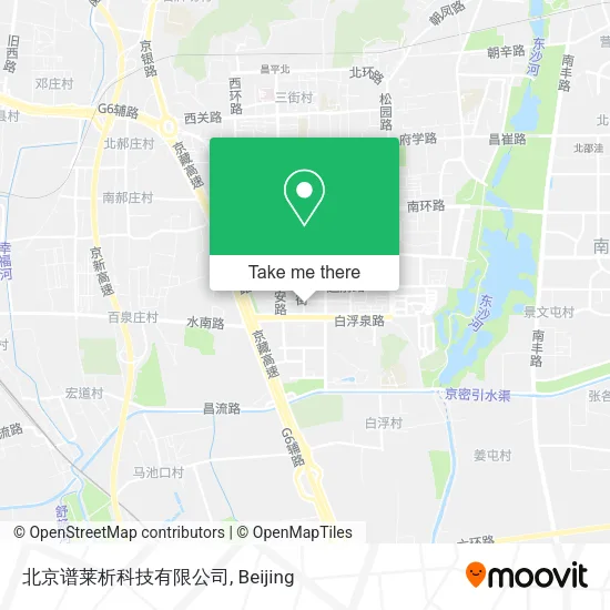 北京谱莱析科技有限公司 map