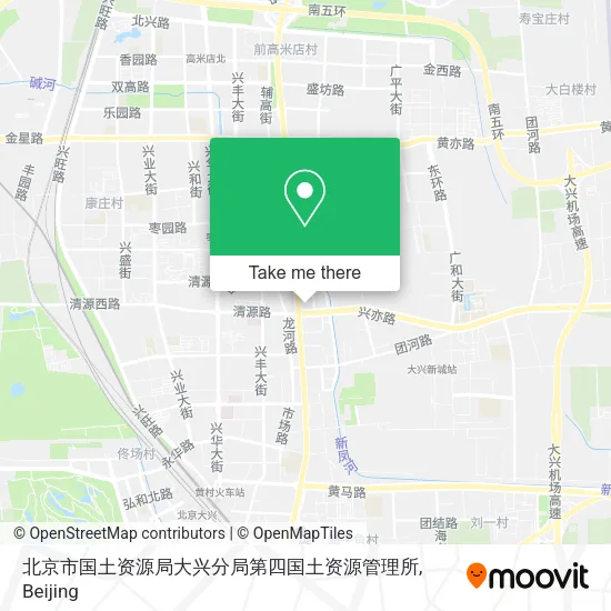 北京市国土资源局大兴分局第四国土资源管理所 map