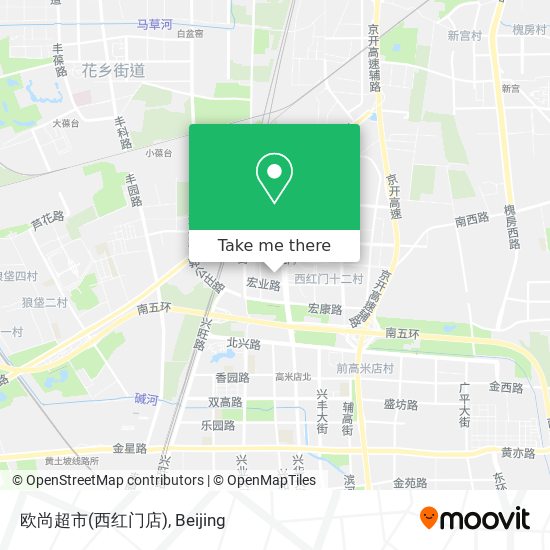 欧尚超市(西红门店) map