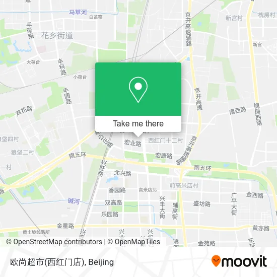 欧尚超市(西红门店) map