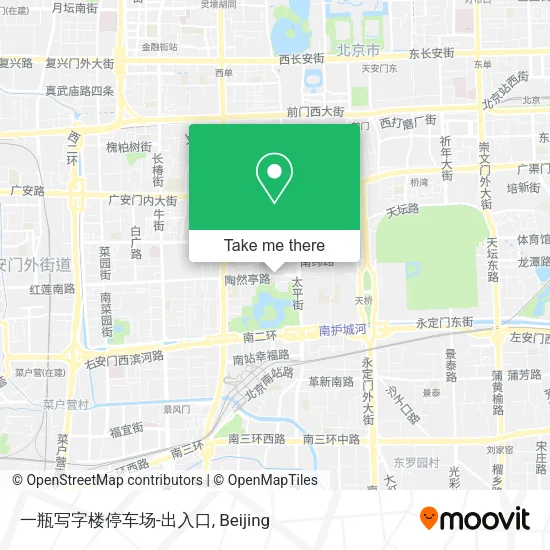 一瓶写字楼停车场-出入口 map