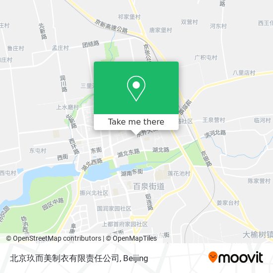 北京玖而美制衣有限责任公司 map
