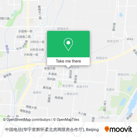 中国电信(华宇星辉怀柔北房两限房合作厅) map