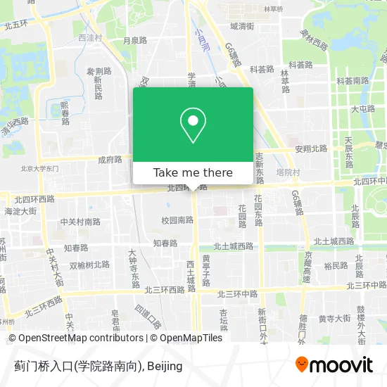 蓟门桥入口(学院路南向) map