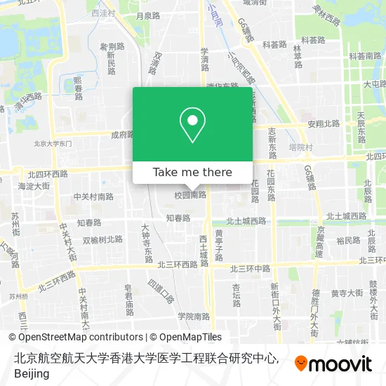 北京航空航天大学香港大学医学工程联合研究中心 map
