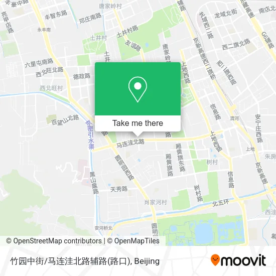 竹园中街/马连洼北路辅路(路口) map