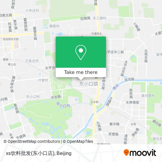 xs饮料批发(东小口店) map