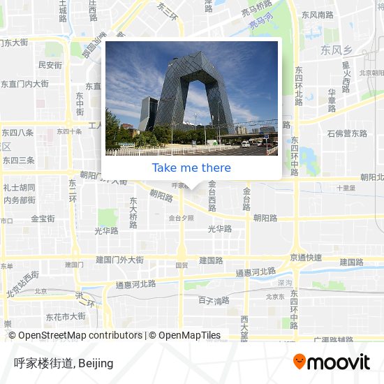 呼家楼街道 map