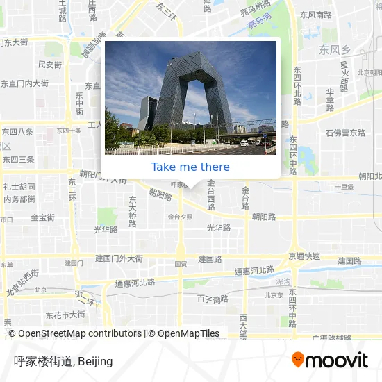 呼家楼街道 map