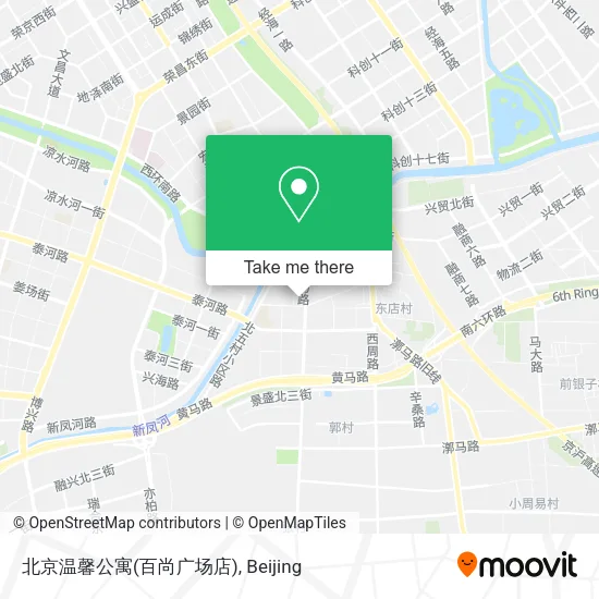 北京温馨公寓(百尚广场店) map