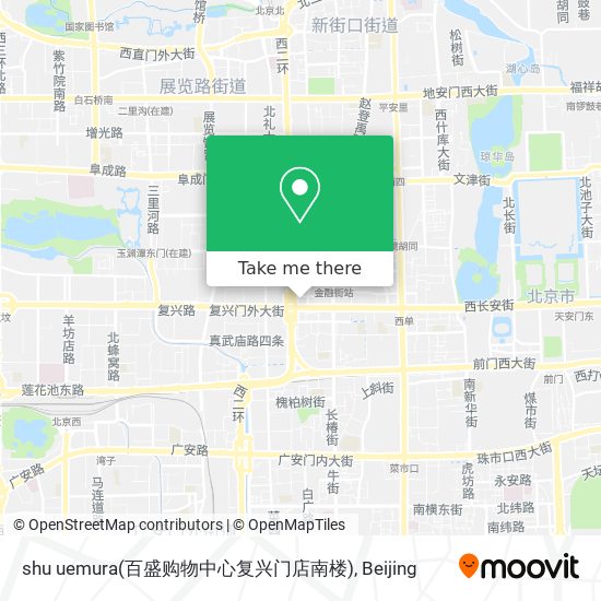 shu uemura(百盛购物中心复兴门店南楼) map