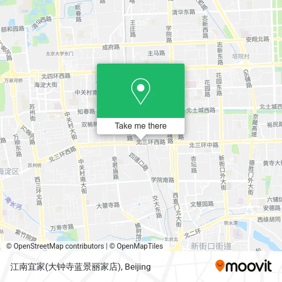 江南宜家(大钟寺蓝景丽家店) map