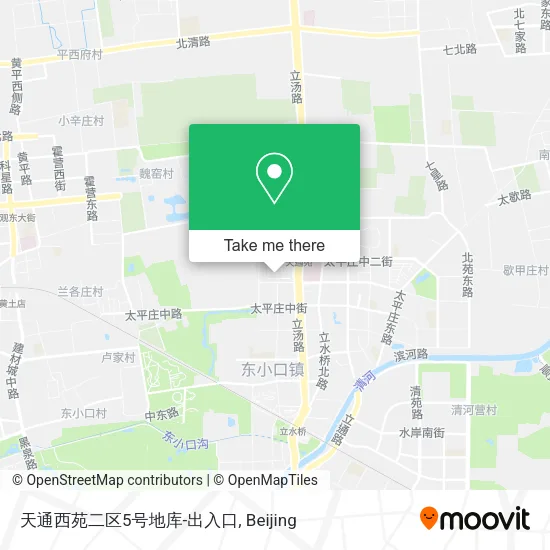 天通西苑二区5号地库-出入口 map