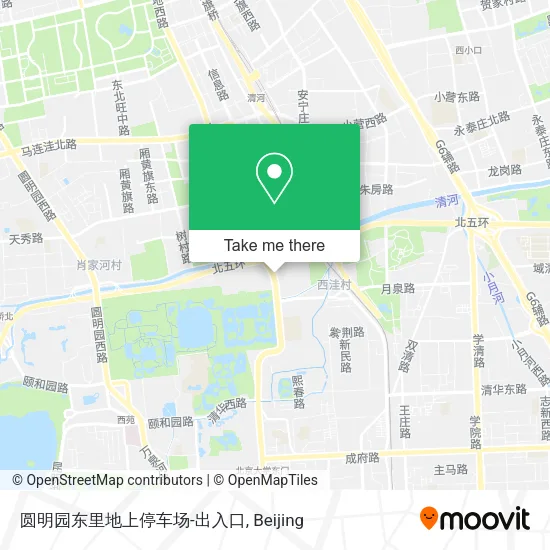 圆明园东里地上停车场-出入口 map