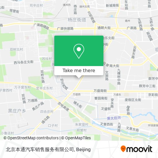 北京本通汽车销售服务有限公司 map