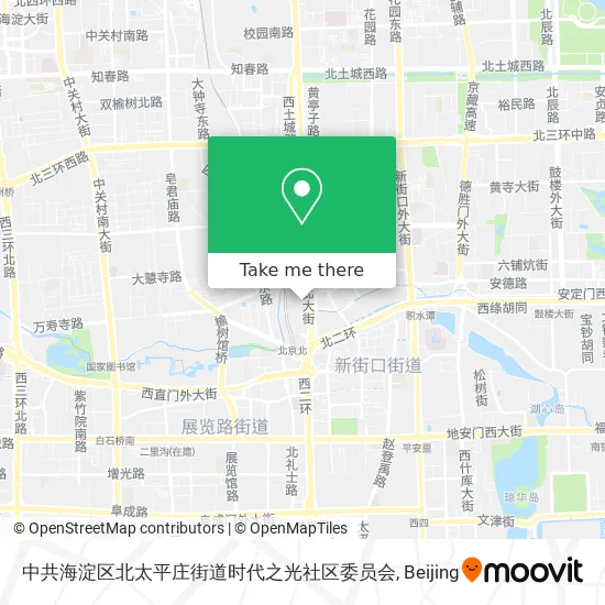 中共海淀区北太平庄街道时代之光社区委员会 map
