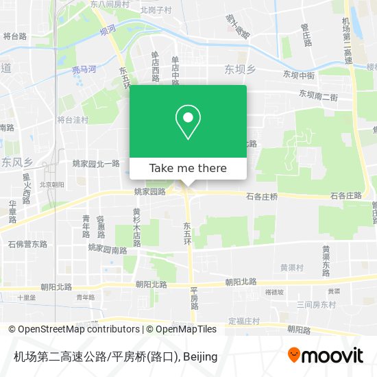 机场第二高速公路/平房桥(路口) map