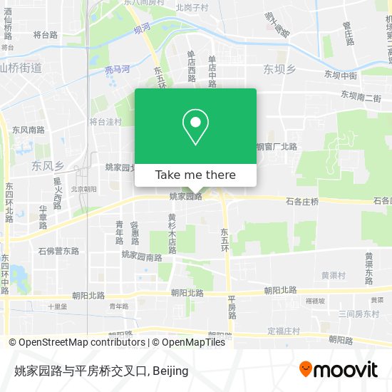 姚家园路与平房桥交叉口 map