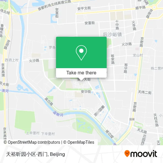 天裕昕园小区-西门 map