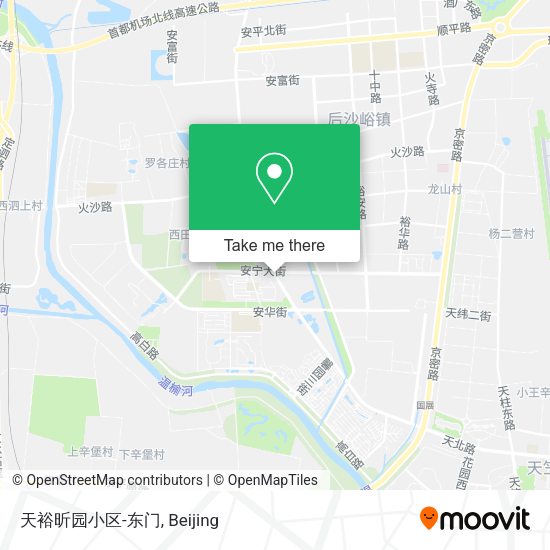 天裕昕园小区-东门 map