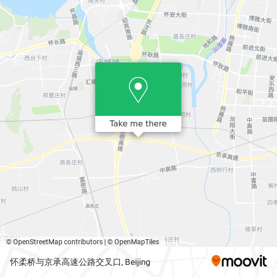 怀柔桥与京承高速公路交叉口 map